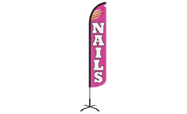 Nails Wind-Free Feather Flag