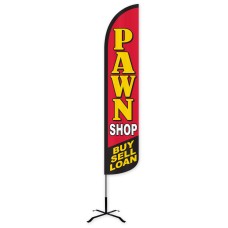 Pawn Shop - Buy, Sell, Loan Wind-Free Feather Flag