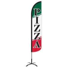 Pizza Wind-Free Feather Flag