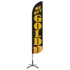 We Buy Gold Wind-Free Feather Flag