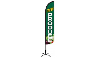 Fresh Produce Wind-Free Feather Flag