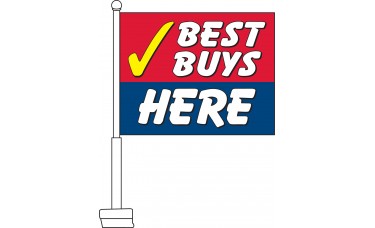 Best Buys Here Car Flag