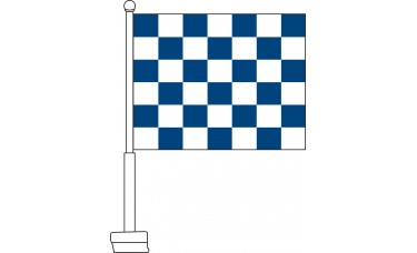 Checkered (Blue & White) Car Flag