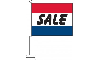 Sale (Red, White, & Blue) Car Flag