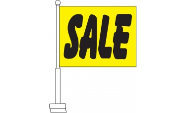 Sale (Yellow & Black) Car Flag