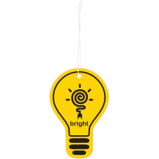 Custom Printed Full Color Air Fresheners - Light Bulb