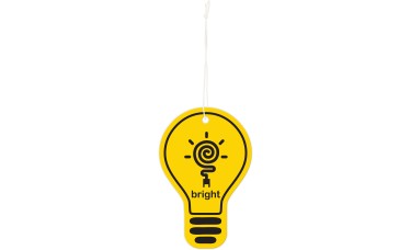 Custom Printed Full Color Air Fresheners - Light Bulb