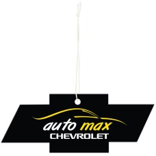 Custom Printed Full Color Air Fresheners - Chevrolet Bowtie