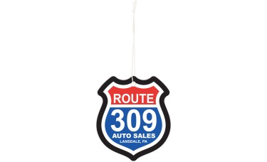 Custom Printed Full Color Air Fresheners - Interstate Highway Road Sign