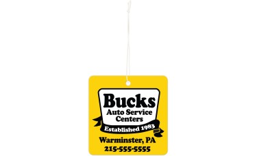 Custom Printed Full Color Air Fresheners - Square