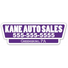 Custom Screen Printed Car Dealer Decals - White