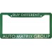 Green Raised Plastic License Plate Frames