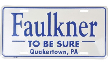 Raised One Color Aluminum License Plates - White Raised One Color Aluminum License Plates - White