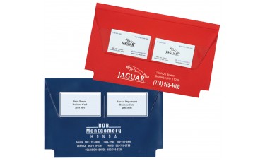 Custom Printed Vinyl Car Dealer Glove Box Document Folders - 10" (W) x 6-3/4" (H) - Expanded Without Gusset