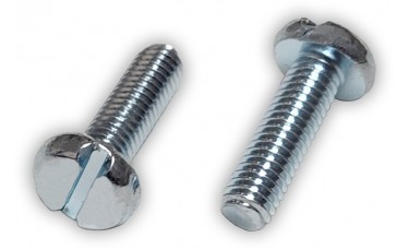 M6 x 20mm Metric Slotted Pan Head License Plate Screws (Box of 100)