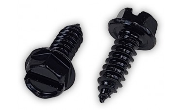 #14 x 3/4" Hex Head Black License Plate Screws (Box of 100)