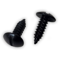 #14 x 3/4" Slotted Truss Head Black License Plate Screws (Box of 100)