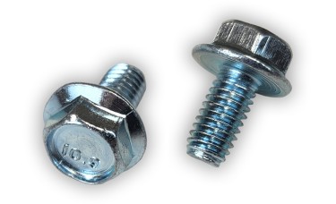 6mm x 12mm Hex Flange Head Metric License Plate Screws (Box of 100)