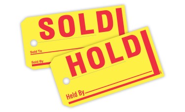 Jumbo Sold/Hold Tags for Car Dealerships - 4" x 8" (Box of 250)
