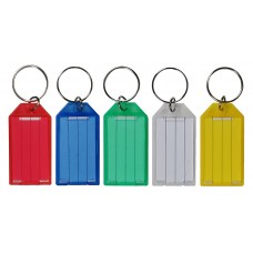 Plastic Key Tags with Split Ring & Label Window (Package of 100)
