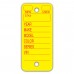 Round Cornered Poly Key Tags - Yellow