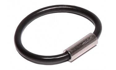 Nylon Coated Permanent Close Cable Key Ring - 1" Diameter (Black) Nylon Coated Permanent Close Cable Key Ring - 1" Diameter (Black)