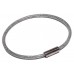 Nylon Coated Permanent Close Cable Key Ring - 2" Diameter (Clear)