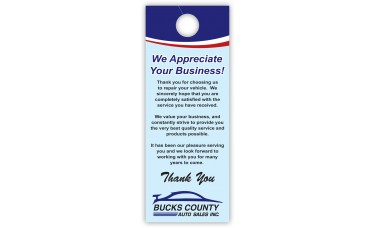 Custom Full Color Mirror Hang Tags - 4-1/4" x 11"