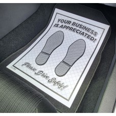 Double Poly-Coated Ridged Disposable Automotive Paper Floor Mats - 82# Stock (Package of 250)