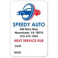 Custom Write-On Oil Change Stickers - Static Cling (Roll of 500)