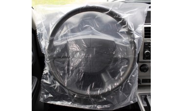 Slip-N-Grip® Slide-On Plastic Disposable Steering Wheel Covers (Roll of 500)