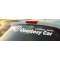 Custom Courtesy Car Windshield Decals