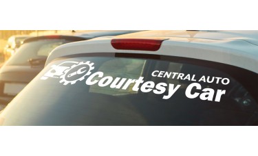 Custom "Die-Cut" Vinyl Car Dealership Courtesy Rental / Loaner Car Windshield Decals